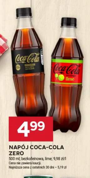 Napój Coca-Cola Zero bezkofeinowa +2 warianty