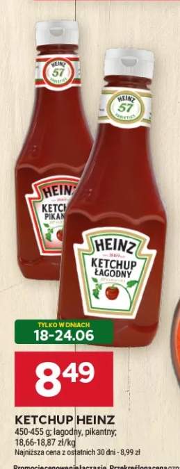Ketchup łagodny Heinz +1 wariant
