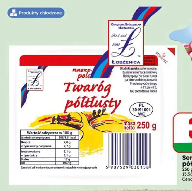 Twaróg półtłusty Łobżenica