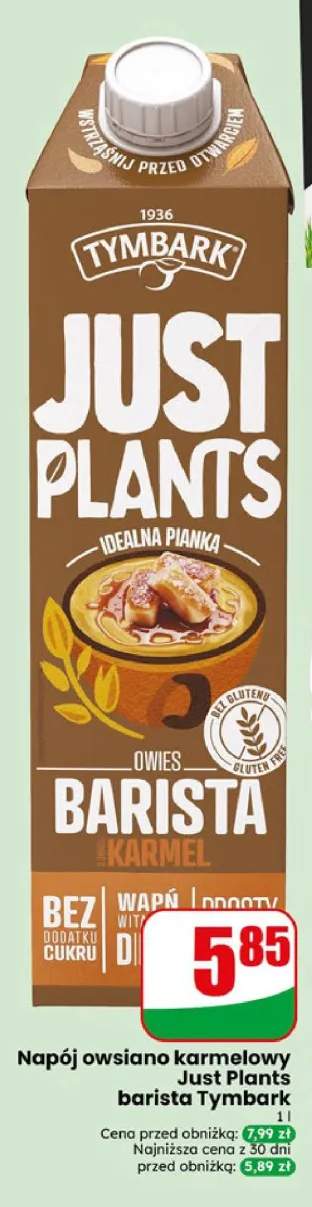 Napój owsiano karmelowy Just Plants Barista Tymbark