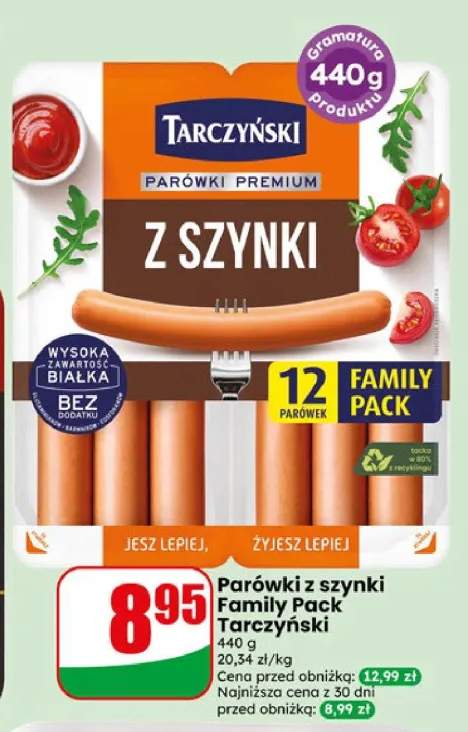 Parówki z szynki Family Pack Tarczyński