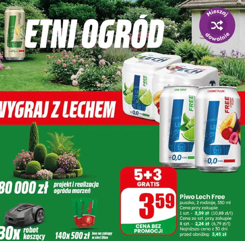 Piwo bezalkoholowe Lech Free Lime Mint +2 warianty