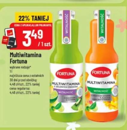 Napój Multiwitamina Fortuna z czerwonych owoców +1 wariant