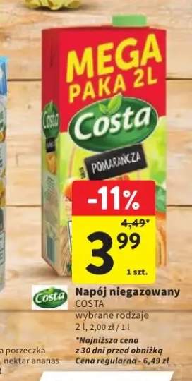 Napój niegazowany Costa