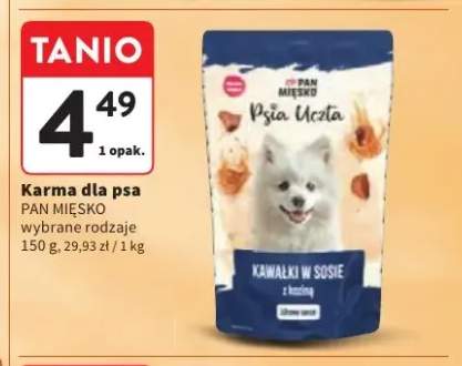 Karma dla psa Pan Mięsko Psia Uczta kawałki w sosie z koziną