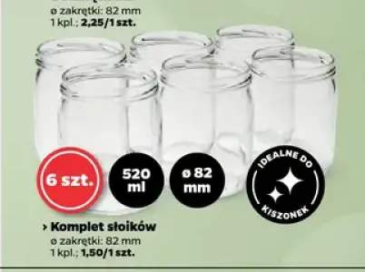 Komplet słoików z zakrętkami Altom Design 6-pak 520 ml
