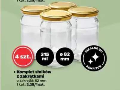 Komplet słoików z zakrętkami Altom Design 4-pak 900 ml ø82 mm