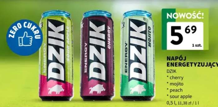 Napój energetyzujący Dzik cherry +3 warianty