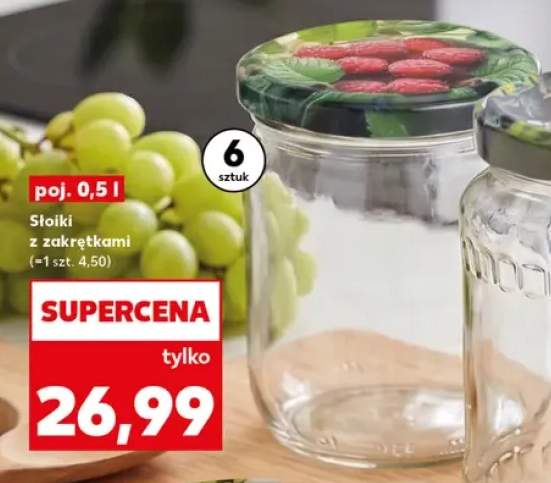 Słoiki z zakrętkami 6-pak 0,5 l