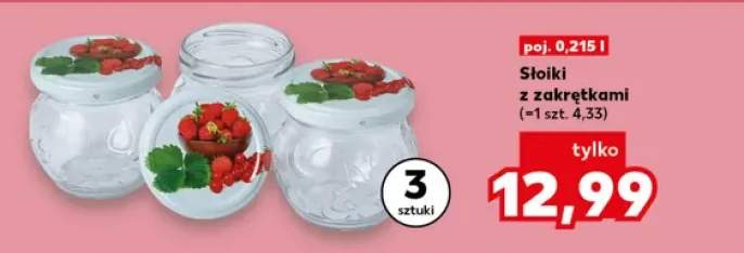 Słoiki z zakrętkami 3-pak 0,215 l