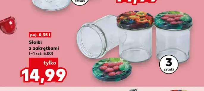 Słoiki z zakrętkami 3-pak 0,35 l