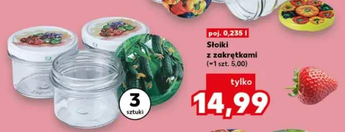 Słoiki z zakrętkami 3-pak 0,235 l