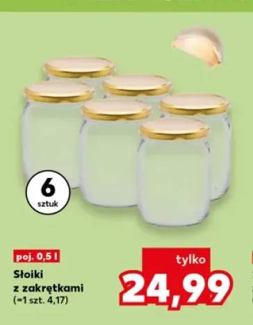 Słoiki z zakrętkami 6-pak 0,5 l