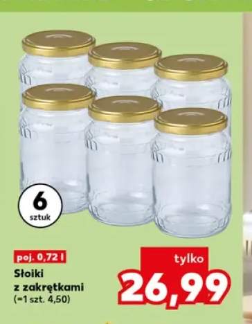 Słoiki z zakrętkami 6-pak 0,72 l
