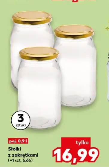 Słoiki z zakrętkami 3-pak 0,9 l