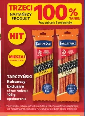 Kabanosy Tarczyński Exclusive drobiowe +1 wariant
