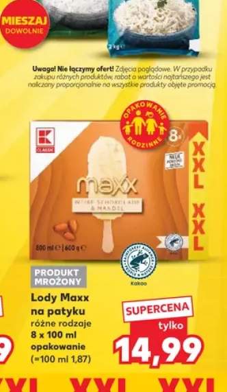Lody Maxx na patyku K-Classic
