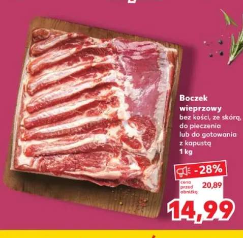 Boczek wieprzowy bez kości ze skórą