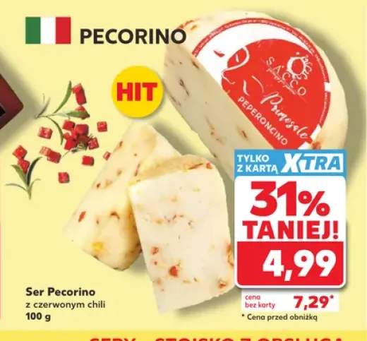 Ser Pecorino z czerwonym chili Sacco