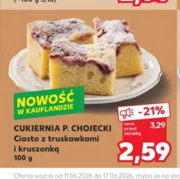 Ciasto z truskawkami i kruszonką Cukiernia P. Chojecki
