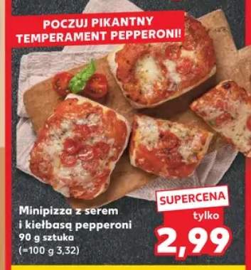 Minipizza z serem i kiełbasą pepperoni