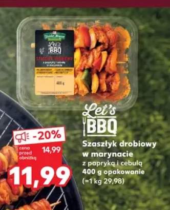 Szaszłyk drobiowy w marynacie z papryką i cebulą Let's BBQ