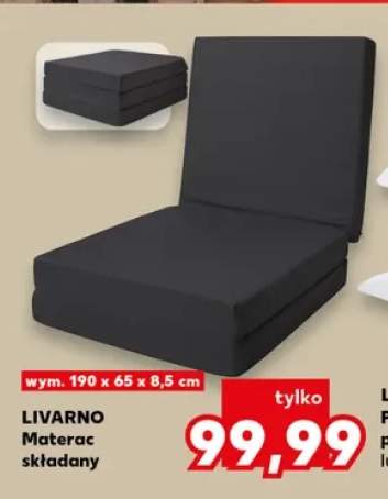 Materac składany Livarno 190x65x8,5 cm