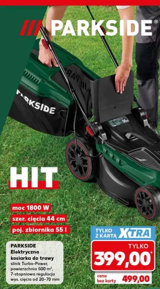 Elektryczna kosiarka do trawy Parkside