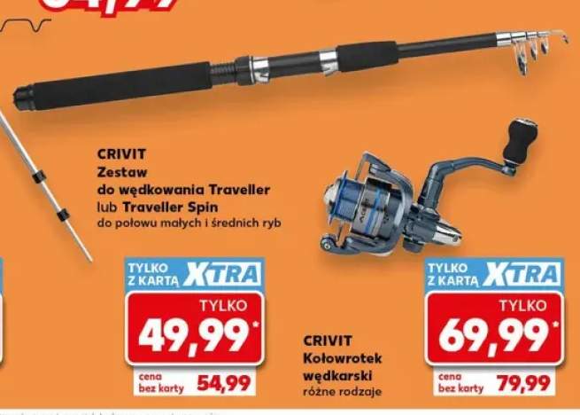 Zestaw do wędkowania Traveller Crivit +1 wariant
