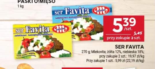 Ser Favita żółta 12% Mlekovita +1 wariant