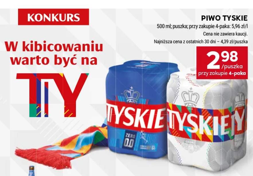 Piwo Tyskie Gronie 4-pak 500 ml +1 wariant