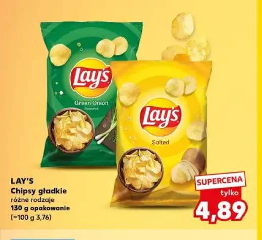 Chipsy gładkie Lay's Green Onion +1 wariant