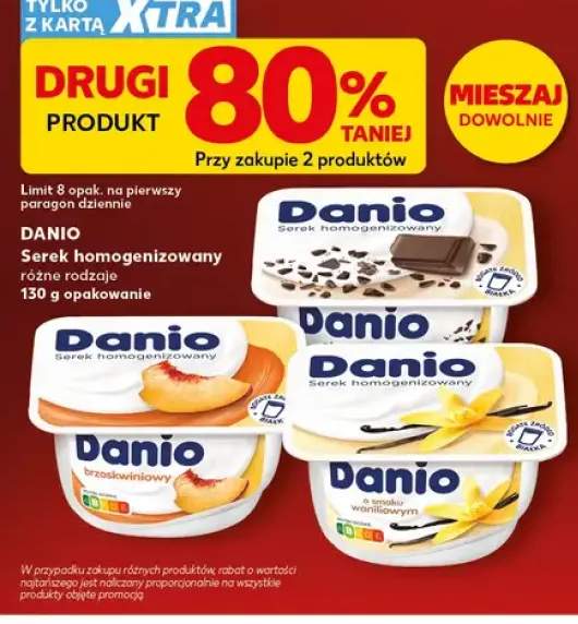 Serek homogenizowany Danio truskawkowy +3 warianty