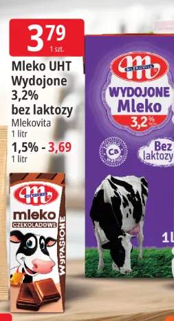 Mleko UHT Wydojone 3,2% bez laktozy Mlekovita