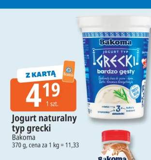 Jogurt naturalny typ grecki Bakoma