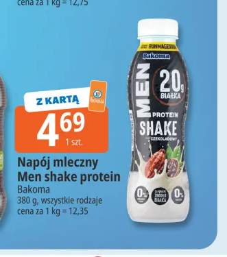 Napój mleczny Men shake protein Bakoma