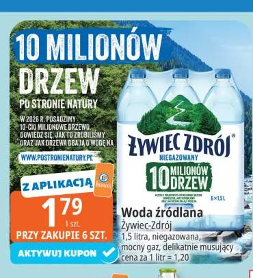 Woda źródlana Żywiec-Zdrój niegazowana +2 warianty