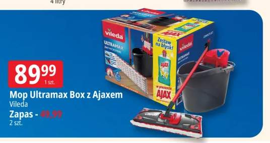 Mop Vileda Ultramax Box z płynem Ajax +1 wariant