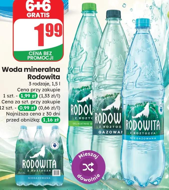 Woda mineralna Rodowita Delikatnie Gazowana
