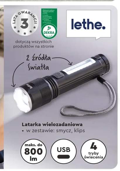 Latarka wielozadaniowa Lethe.