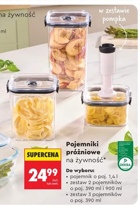 Pojemnik próżniowy na żywność Smukee 1,4 l +2 warianty