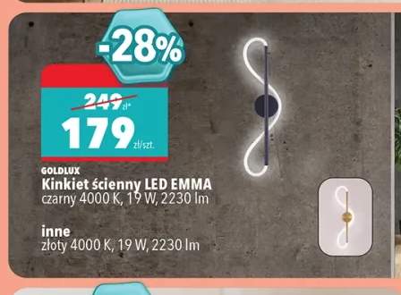 Kinkiet ścienny LED Goldlux Emma czarny +1 wariant