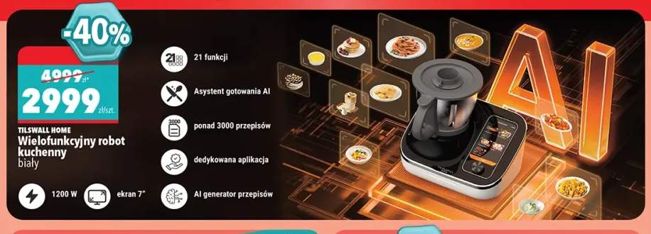 Wielofunkcyjny robot kuchenny Tilswall Home biały