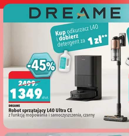 Robot sprzątający Dreame L40 Ultra CE z funkcją mopowania i samoczyszczenia czarny