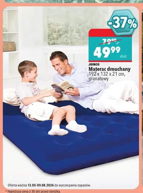 Materac dmuchany Joinco 192x132x21 cm granatowy