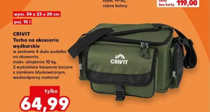 Torba na akcesoria wędkarskie Crivit