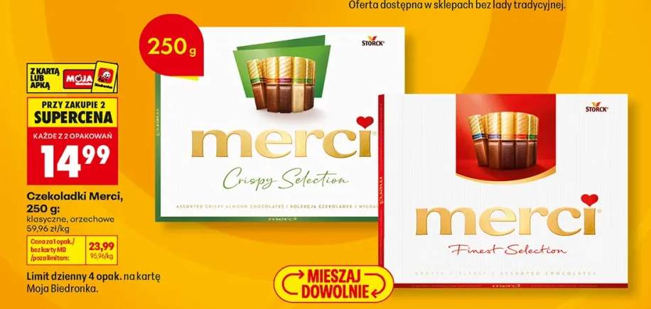 Czekoladki Merci klasyczne +1 wariant