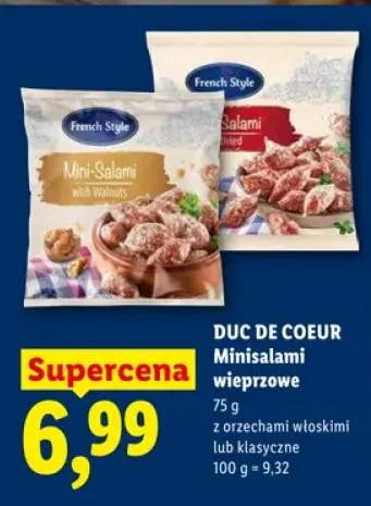 Minisalami wieprzowe z orzechami włoskimi Duc De Coeur +1 wariant