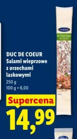 Salami wieprzowe z orzechami laskowymi Duc De Coeur