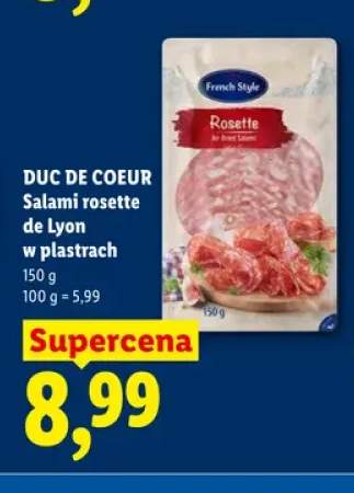 Salami rosette de Lyon w plastrach Duc De Coeur